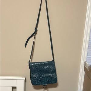 Patricia Nash Blue Crossbody Bag with Quilted Design